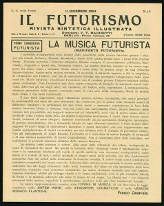 Come mare squarciato d'estate - Il futurismo musicale (settima parte) Il Futurismo