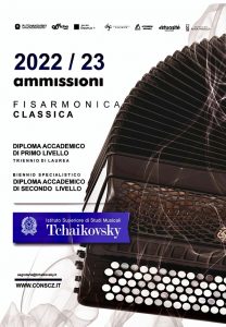 Ammissioni Corso di Fisarmonica Classica 2022-2023 Conservatorio Tchaikovsky