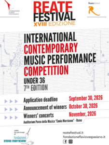 Concorso di interpretazione di Musica Contemporanea - 7° edizione