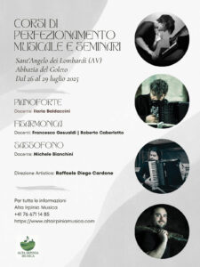 Corsi di perfezionamento musicale e seminari Sant'Angelo dei Lombardi 2025