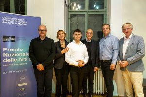 Premio Nazionale delle Arti 2023 sezione fisarmonica - il vincitore Gabriele Corsaro e la giuria