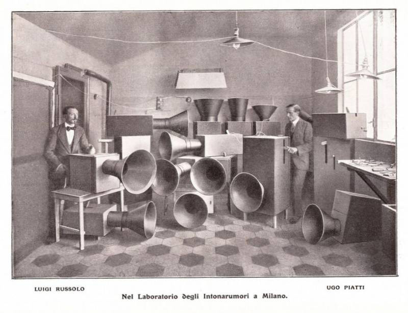 Come mare squarciato d'estate - Il futurismo musicale (Immagine di apertura - Intonarumori 1913)