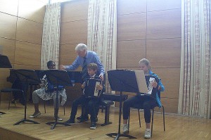Prof. Owen Murray with young workshop participants