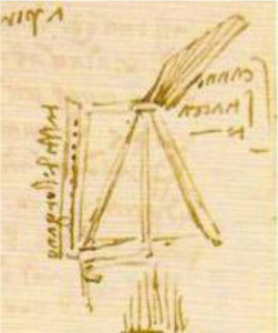 Leonardo - schizzo di organetto a mantice continuo