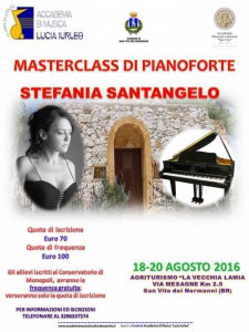 Masterclass di pianoforte - Stefania Santangelo