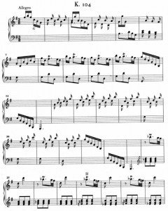Sonata K104 (battute da 1 a 33)