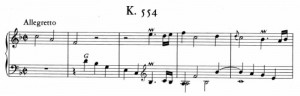 Sonata K554 (battute da 1 a 5)
