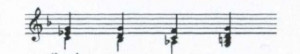 Sonata K6 (schema armonico delle battute da 18 a 25)